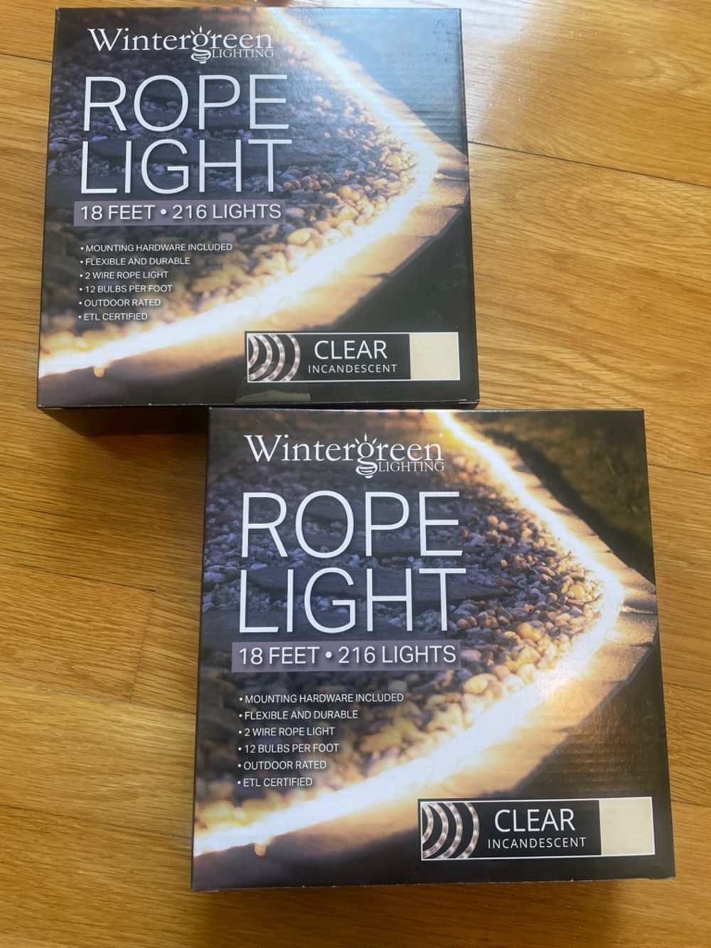 NWT New with Tags Wintergreen Lighting Clear Incandescent Rope Lighting Set